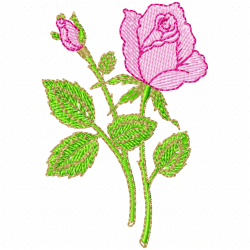 Flowers And Tree Embroidery Design 6